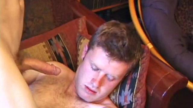 Shane shows up to play with new pal Nate, who is more than eager to get into those pants. Both strip down and are naked in no time. Nate leans down to suck Shane's hard cock first and gets it all nice and wet before Shane does the same for him.