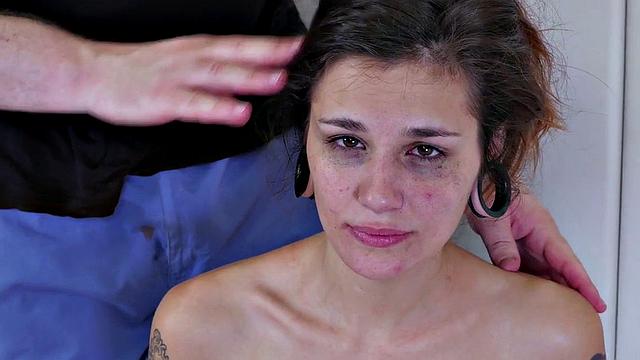 BDSM teen gets facefucked