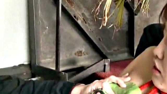 Bondage babe dominated by man