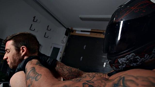 Foot fetish bottom barebacked by muscled and tattooed hunk