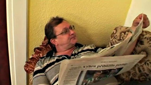 Watch this young blonde teen suck and ride her grandpa's hard cock after a steamy BJ session