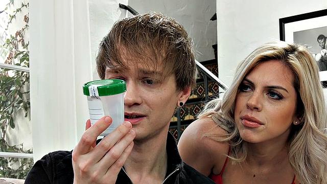 All Natural Blonde Allie Nicole Helps Her Stepbrother By Working His Cock