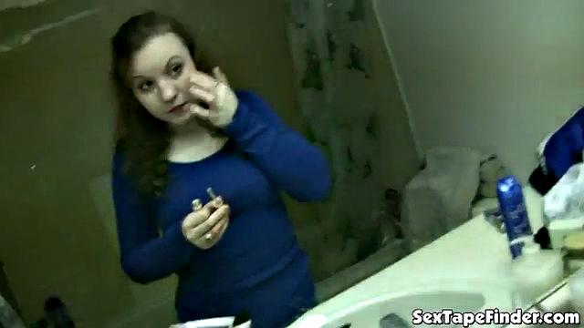 Hot teen stripping in POV