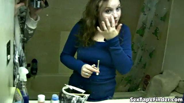 Hot teen stripping in POV