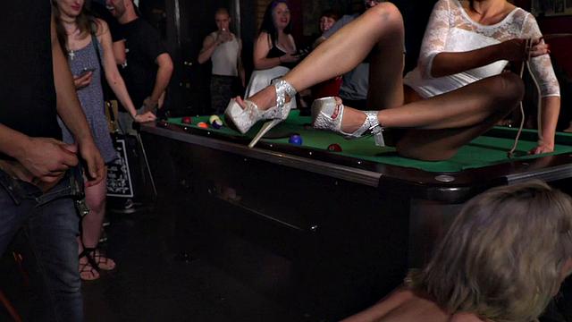 A humiliated teen get her hair pulled and face roughed up in front of voyeurs in public