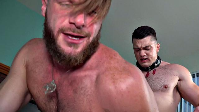 Muscled hunk enjoys barebacking his hairy asshole