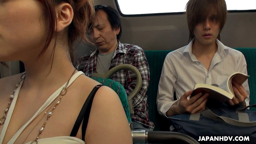 Sexy Mari Motoyama rides a bus and finds a man to suck and fuck