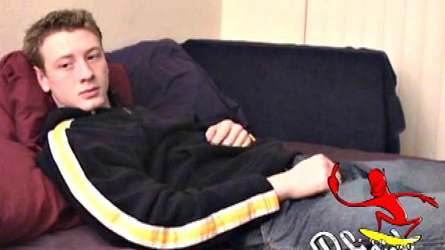 Corbin works up a boner by rubbing himself inside and outside his pants. Then he pulls it out and his 7-inch snaps back audibly on his tight abs.