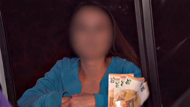 Picked up bigass slut fucks fake priest in the back of a van