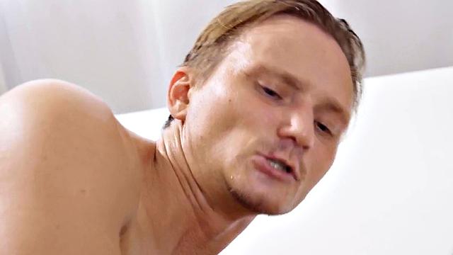 Oiled perky boobs bae fucked after massage by her BF