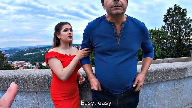 HUNT4K. Man cant steal girl from old man but he can score her pussy