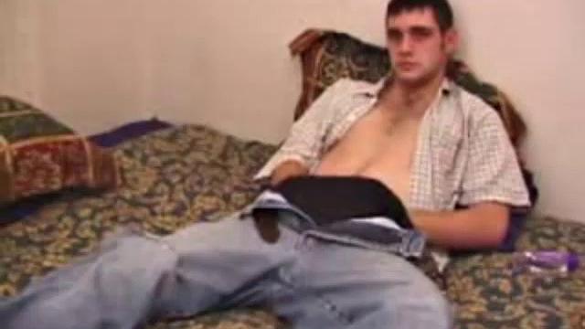 Bama jacks off nervously before slowly fingering his ass, and soon he's ready for more. He pushes a sex toy inside of him, with small tugs before deciding he's ready for a bigger toy.