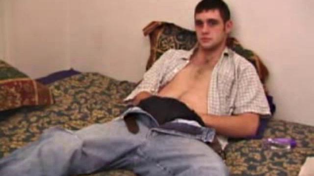 Bama jacks off nervously before slowly fingering his ass, and soon he's ready for more. He pushes a sex toy inside of him, with small tugs before deciding he's ready for a bigger toy.