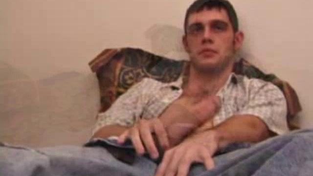 Bama jacks off nervously before slowly fingering his ass, and soon he's ready for more. He pushes a sex toy inside of him, with small tugs before deciding he's ready for a bigger toy.