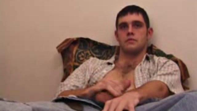 Bama jacks off nervously before slowly fingering his ass, and soon he's ready for more. He pushes a sex toy inside of him, with small tugs before deciding he's ready for a bigger toy.