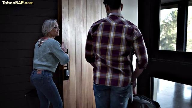 Busty cockhungry sluts share dick 3way