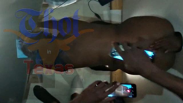 Enjoi-ed American MILF with a bald pussy takes on a big cock in the glory hole