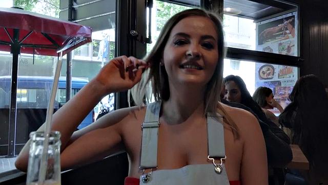 Bigboob european babe seduced and stuffed in public