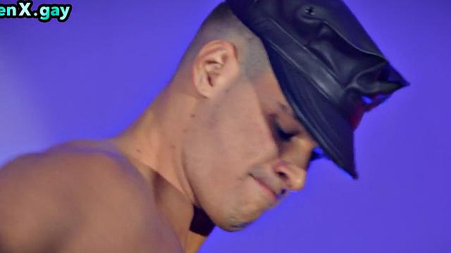 Wrestling manly jocks barebacking referee in 3some