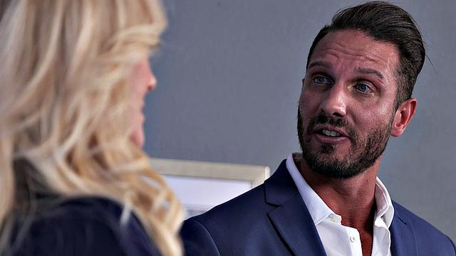 Big tit blonde MILF bombshell Brandi Love fucks favorite employee to celebrate Independence Day