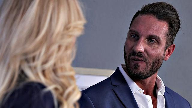 Big tit blonde MILF bombshell Brandi Love fucks favorite employee to celebrate Independence Day