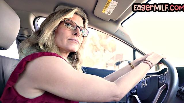 Eager assfucked MILF with glasses rides cock in POV