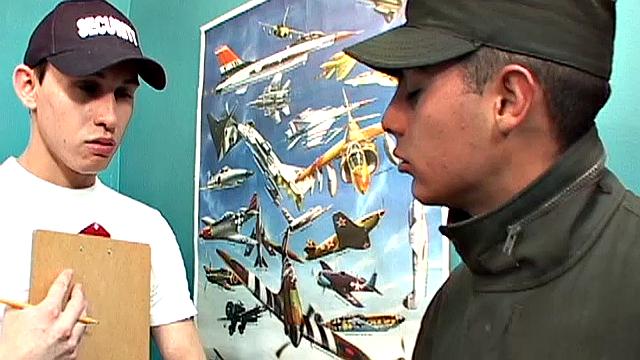 Marcos and Jesid are young Latin security guards who find themselves alone on a late night shift. It isn't long before lust takes over and the two start kissing and stripping each other.