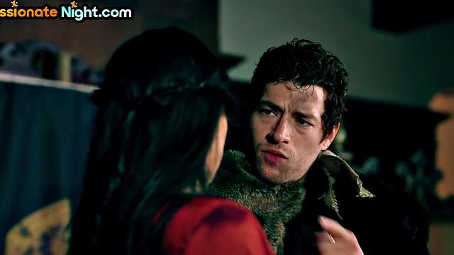 Medieval cosplay with busty baes