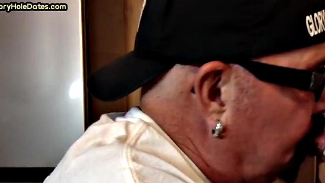 Cocksucking DILF sucks and jerks cock at home