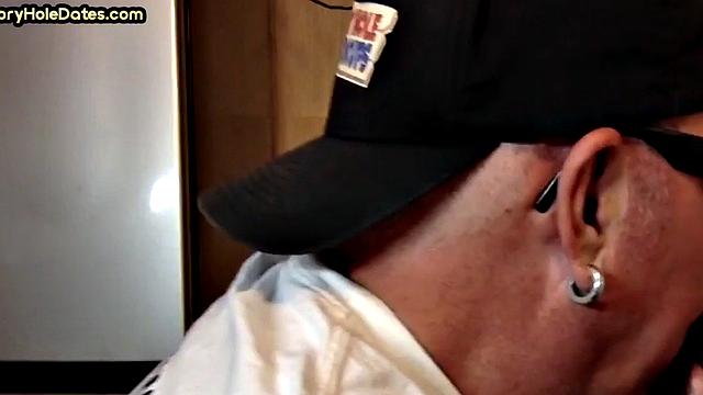 Cocksucking DILF sucks and jerks cock at home