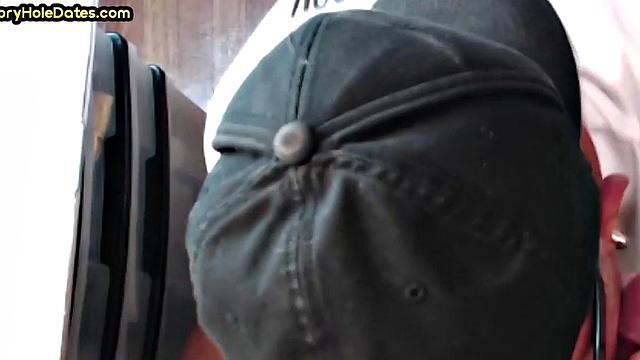 Cocksucking DILF sucks and jerks cock at home