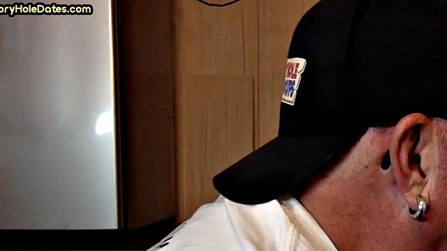 Cocksucking DILF sucks and jerks cock at home