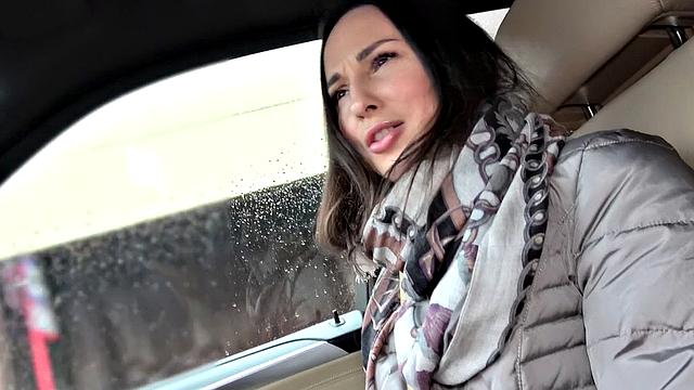 Russian backseat fuck and blowjob