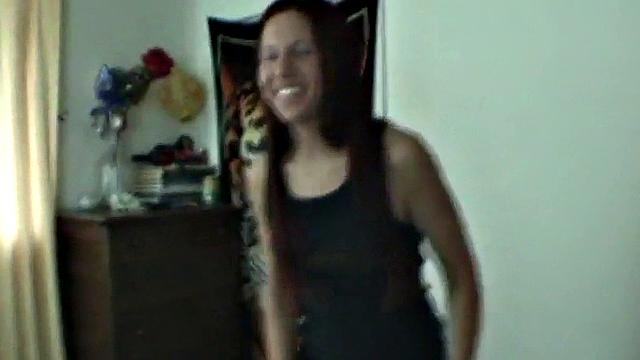 Teen takes a big cum load