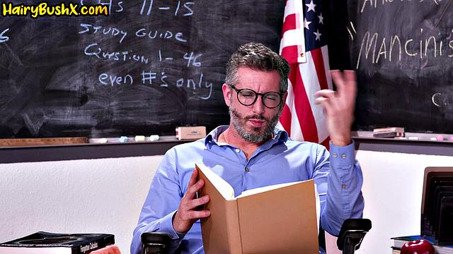 Petite babe cockriding her teacher