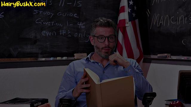 Petite babe cockriding her teacher