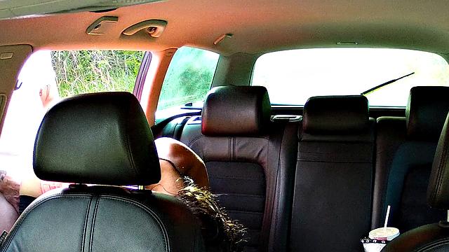 Young tattooed brunette with natural tits enjoys a free ride with a big dick and a hot blowjob