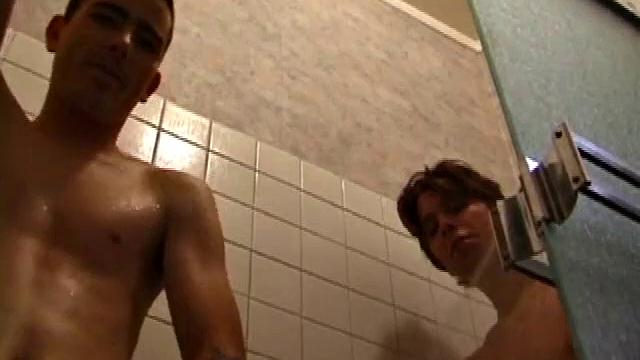 Straight Boys Dan and Jayden get back from an afternoon of skateboarding and decide to shower together. They strip down and step into the tub.