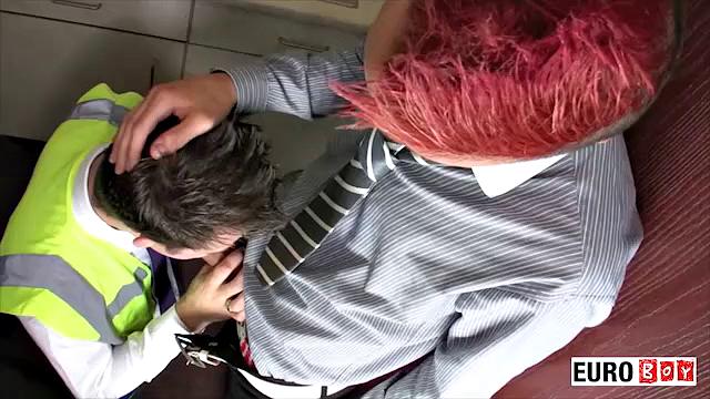 Labour Contractors Fuck In The Office Kitchen - Jamie West &amp;amp;amp; Nick Hill