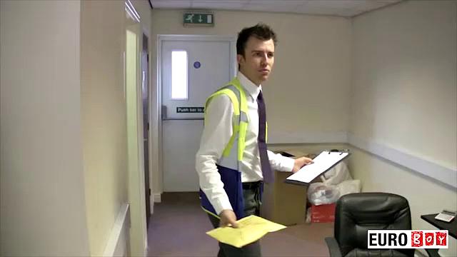 Labour Contractors Fuck In The Office Kitchen - Jamie West &amp;amp;amp; Nick Hill