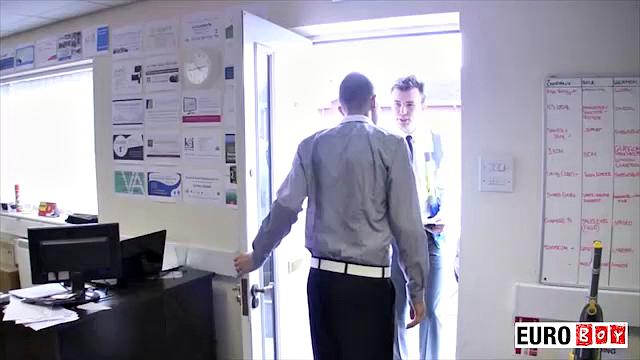 Labour Contractors Fuck In The Office Kitchen - Jamie West &amp;amp;amp; Nick Hill