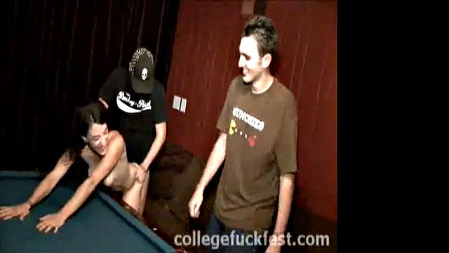 College Party Naughty Babe Fucking Hardcore at Billiard