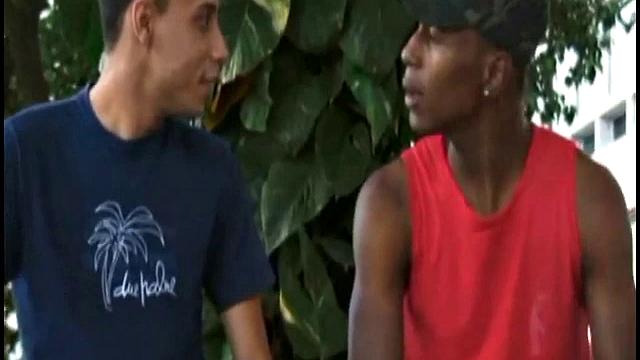 Anibal Ribeiro and Pascoal Coelho are sweet and gentle with each other, you might think they are in love. But once Anibal's big black cock comes out, it's a different story.