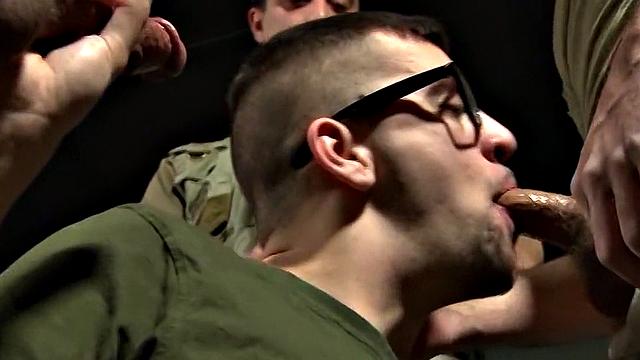 Military Cum Swallowing Bash - Part 2 - Josh Stone, Leo Donato