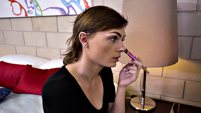 Horny Mannequin gets a hot shower of cum after getting her small tits and tight pussy pounded in reverse cowgirl action