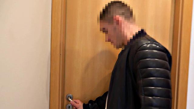 DEBT4k. Cute brunette pays off debt by having sex with lender