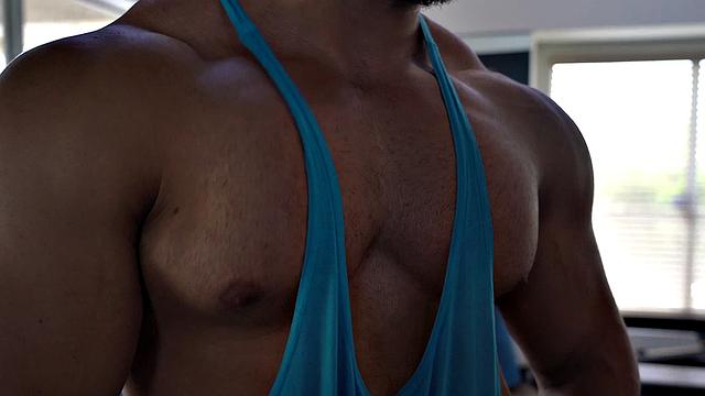 Public gym sex with straight jock