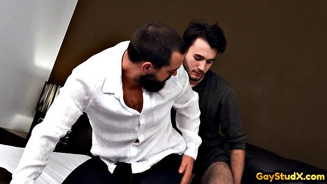 Hairy bearded guy gets fucked by hot stud