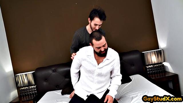 Hairy bearded guy gets fucked by hot stud