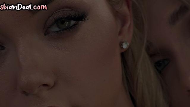 Stunning lesbian babe toying lover's tight asshole